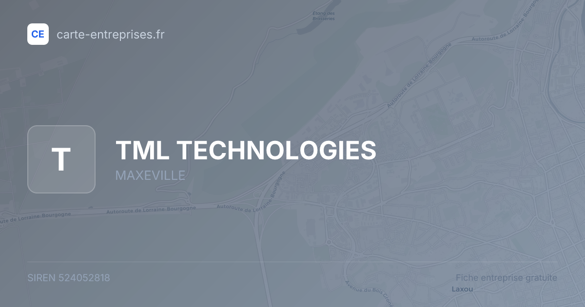 TML TECHNOLOGIES — 524052818 — fiche entreprise