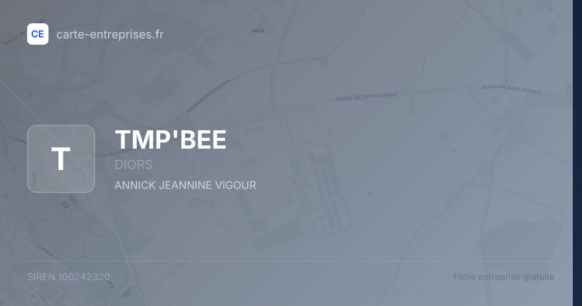 TMP'BEE — 100242320 — fiche entreprise