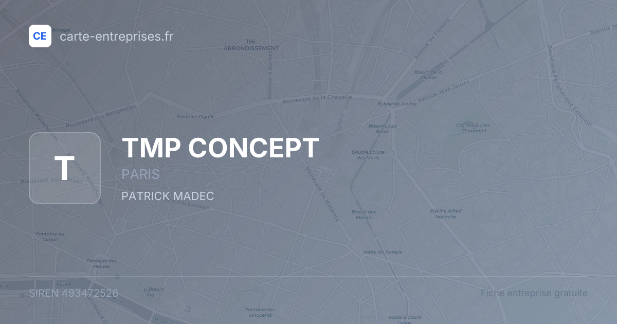 TMP CONCEPT — 493472526 — fiche entreprise