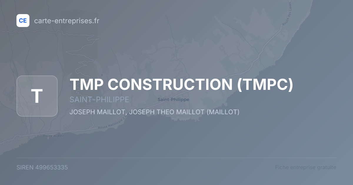 TMP CONSTRUCTION (TMPC) — 499653335 — fiche entreprise