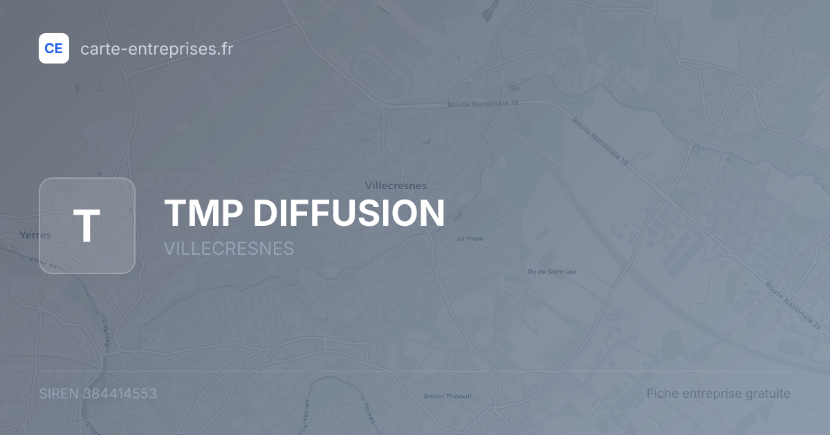 TMP DIFFUSION — 384414553 — fiche entreprise