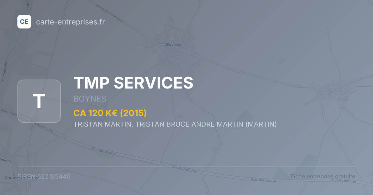 TMP SERVICES — 522185446 — fiche entreprise