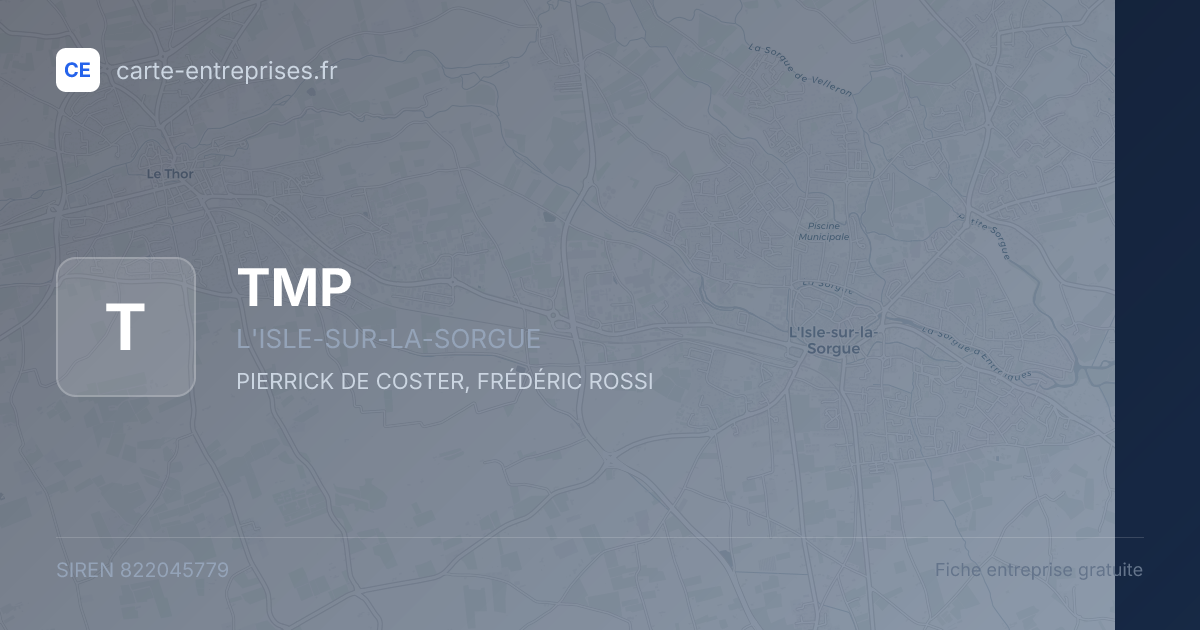 TMP — 822045779 — fiche entreprise