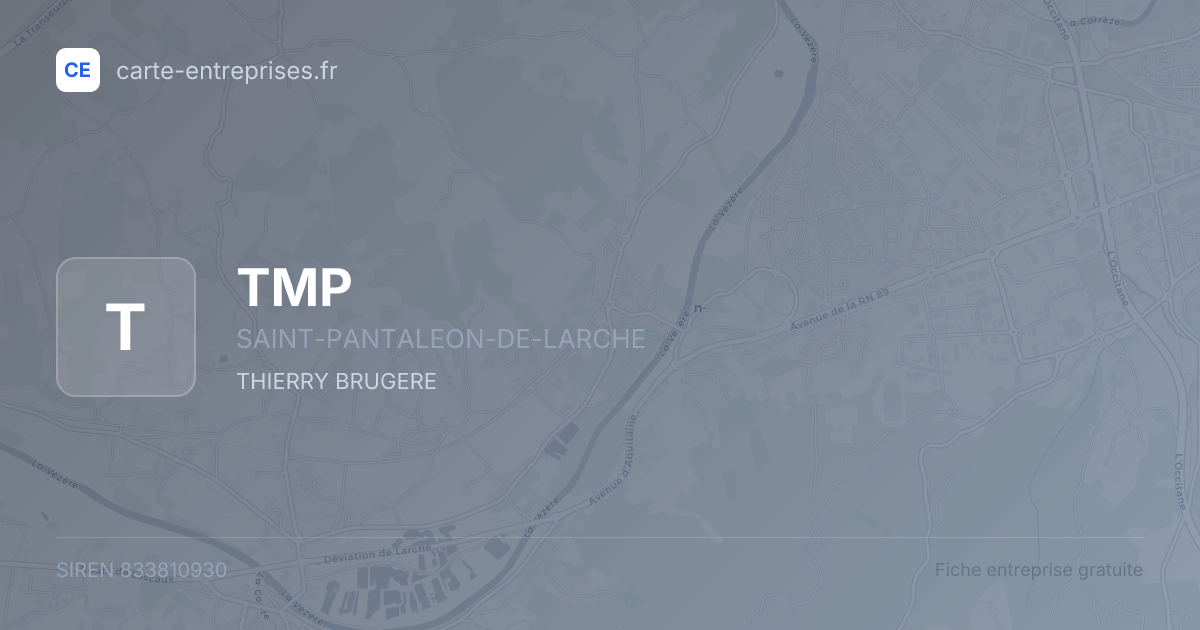 TMP — 833810930 — fiche entreprise