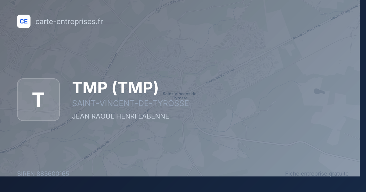 TMP — 883600165 — fiche entreprise