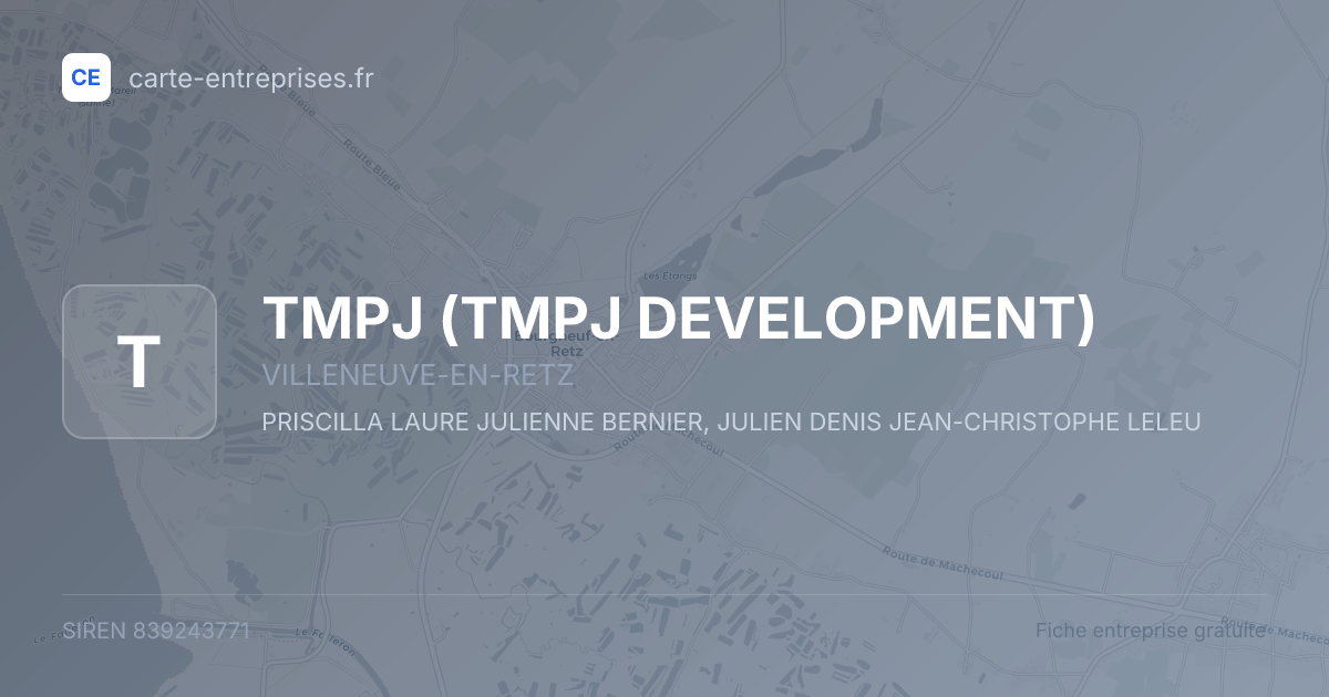 TMPJ (TMPJ DEVELOPMENT) — 839243771 — fiche entreprise