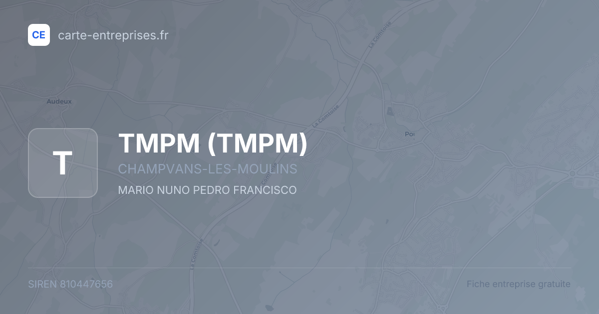 TMPM — 810447656 — fiche entreprise