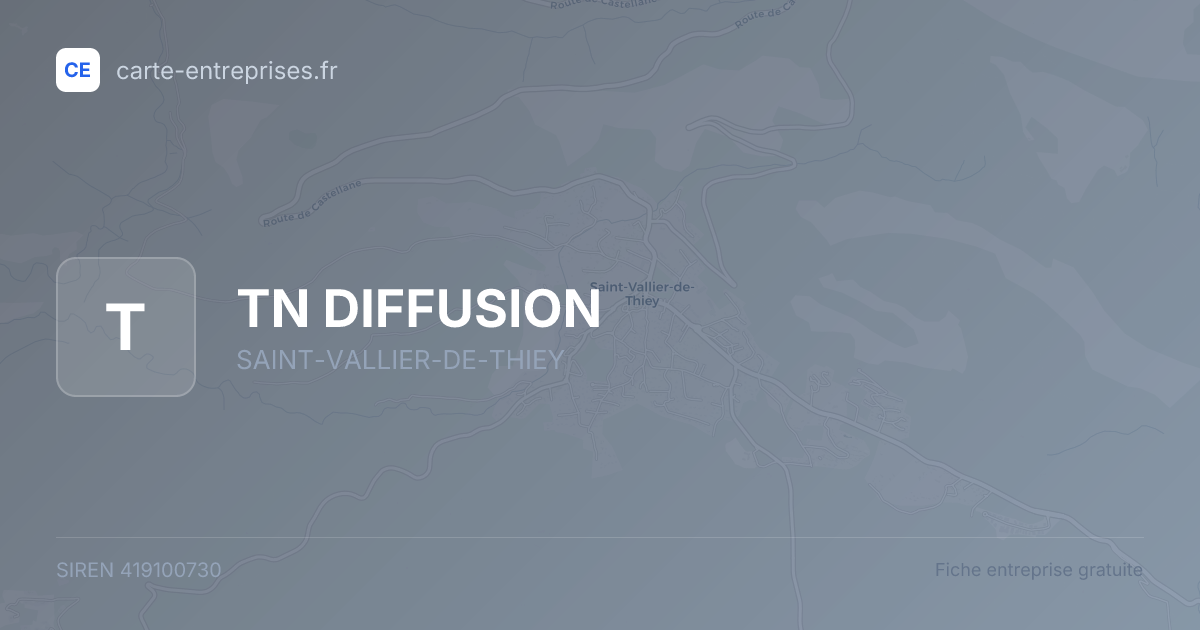 TN DIFFUSION — 419100730 — fiche entreprise
