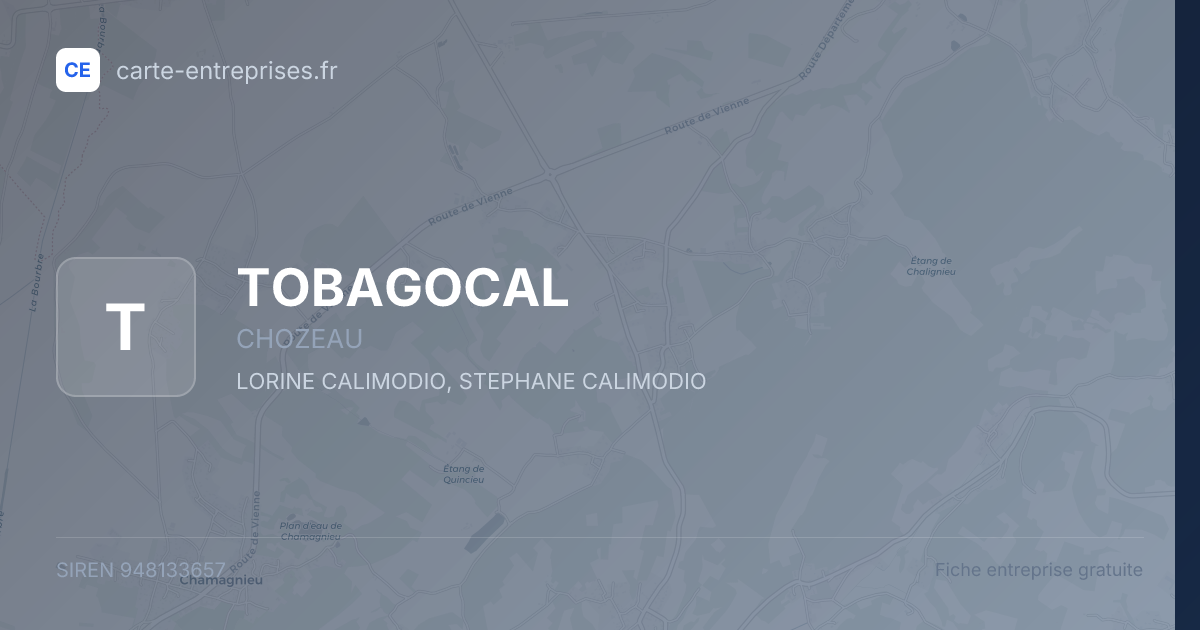 TOBAGOCAL — 948133657 — fiche entreprise