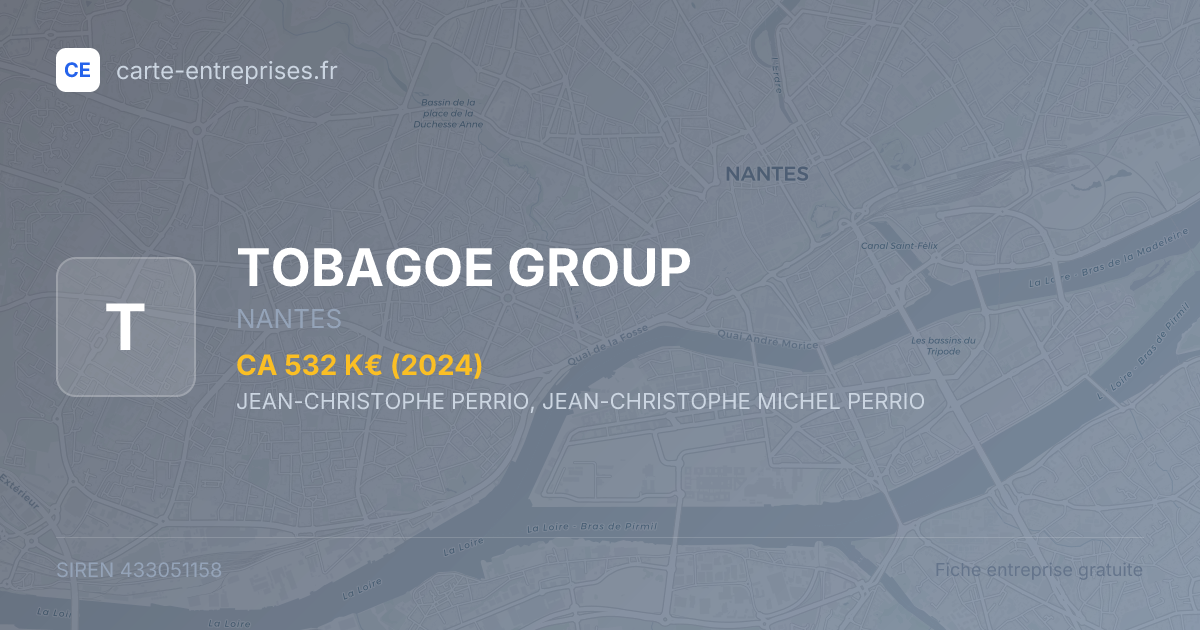 TOBAGOE GROUP — 433051158 — fiche entreprise