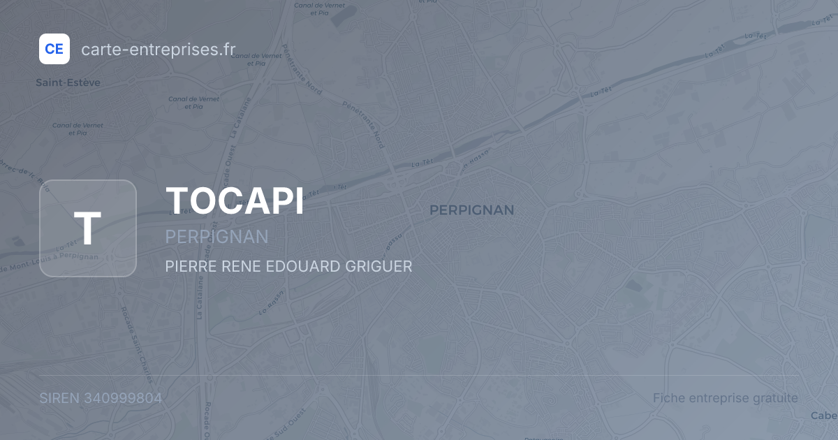 TOCAPI — 340999804 — fiche entreprise