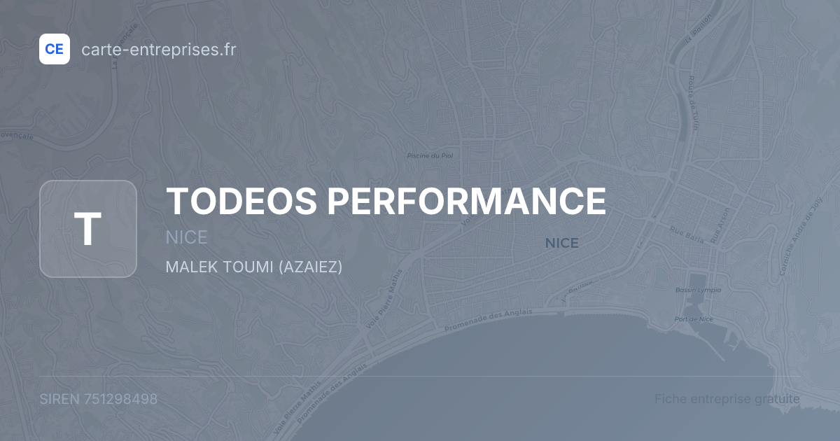TODEOS PERFORMANCE — 751298498 — fiche entreprise