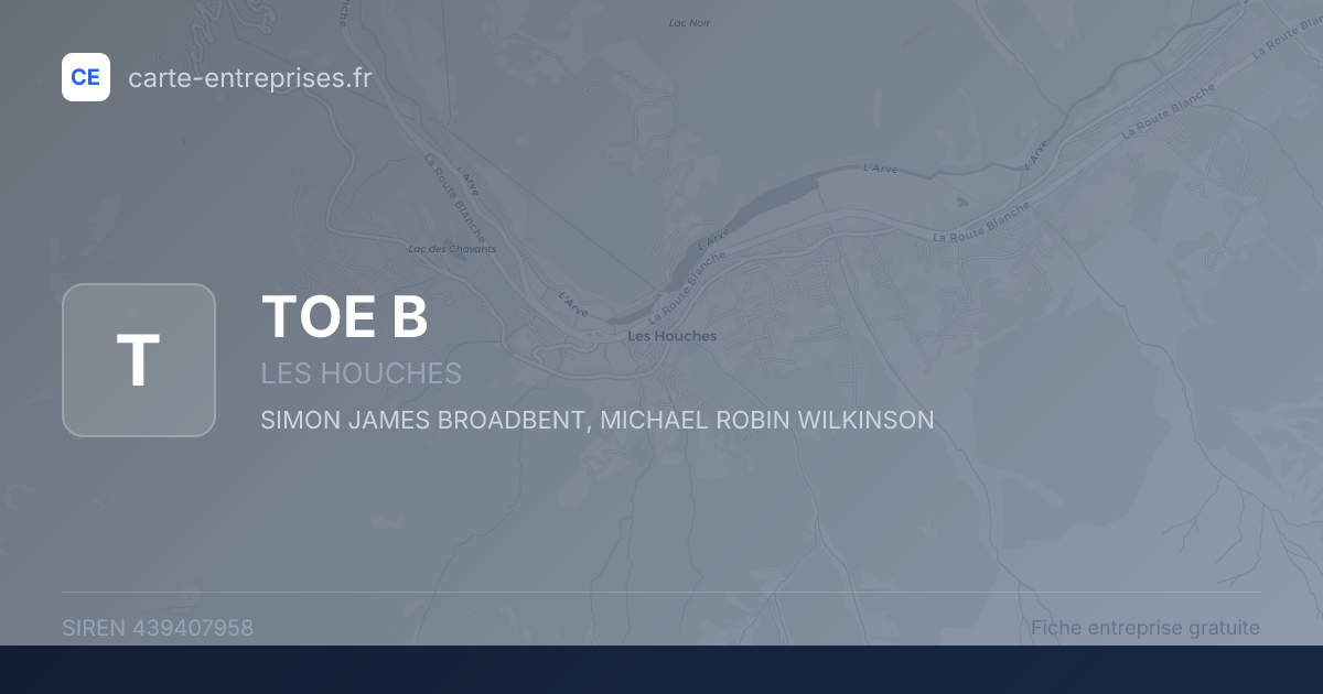 TOE B — 439407958 — fiche entreprise