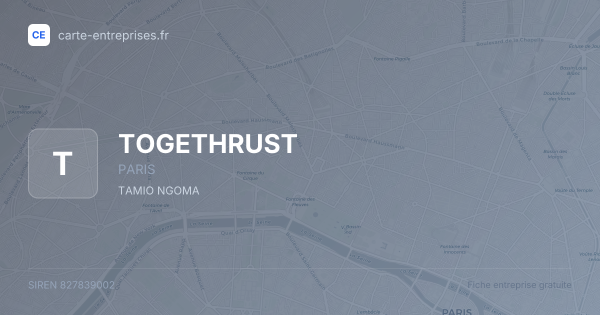 TOGETHRUST — 827839002 — fiche entreprise