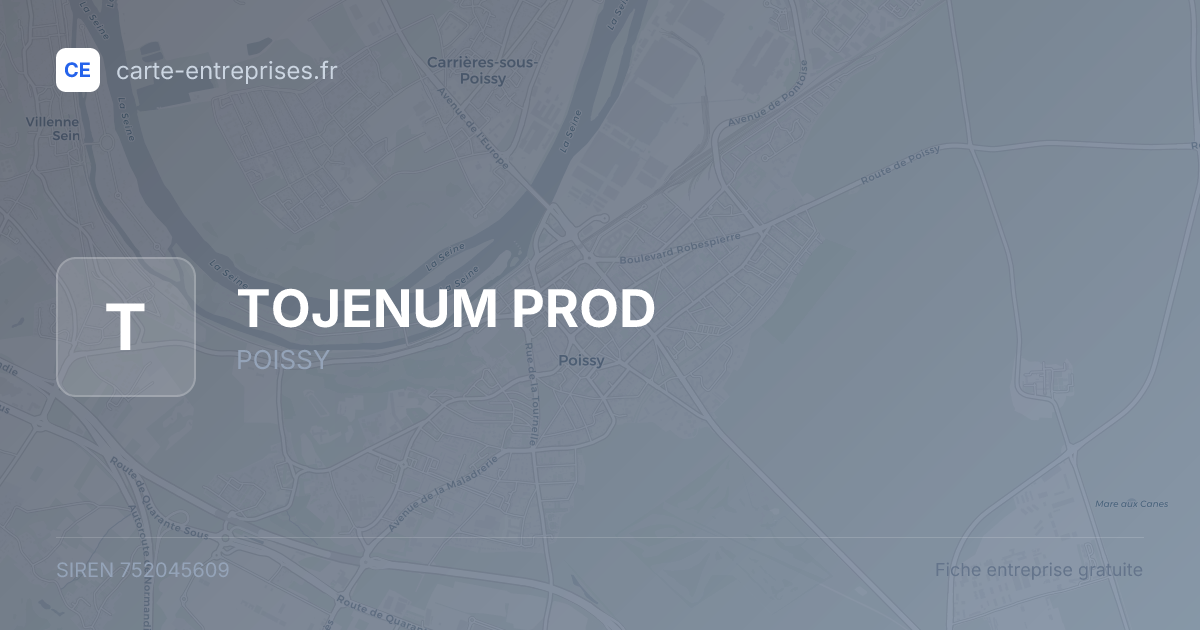 TOJENUM PROD — 752045609 — fiche entreprise