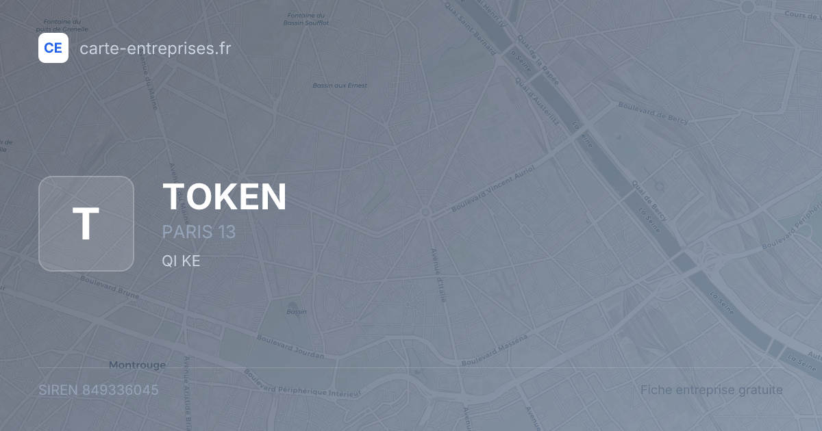 TOKEN — 849336045 — fiche entreprise
