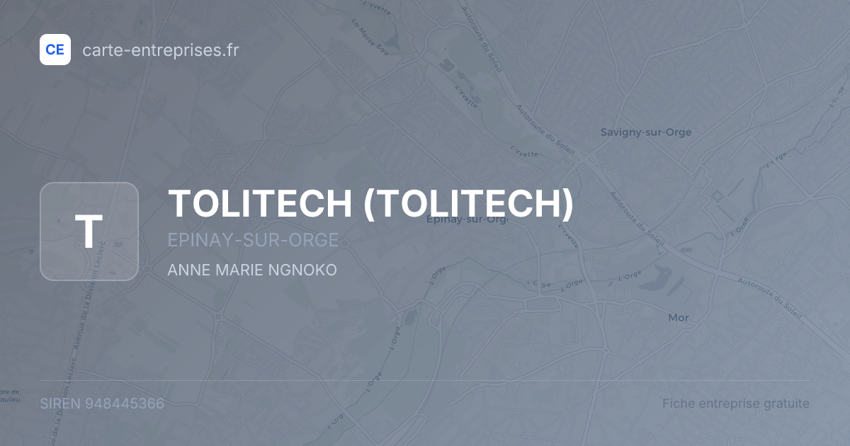 TOLITECH — 948445366 — fiche entreprise
