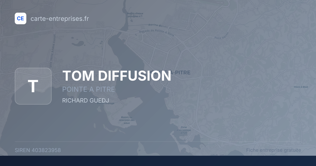 TOM DIFFUSION — 403823958 — fiche entreprise