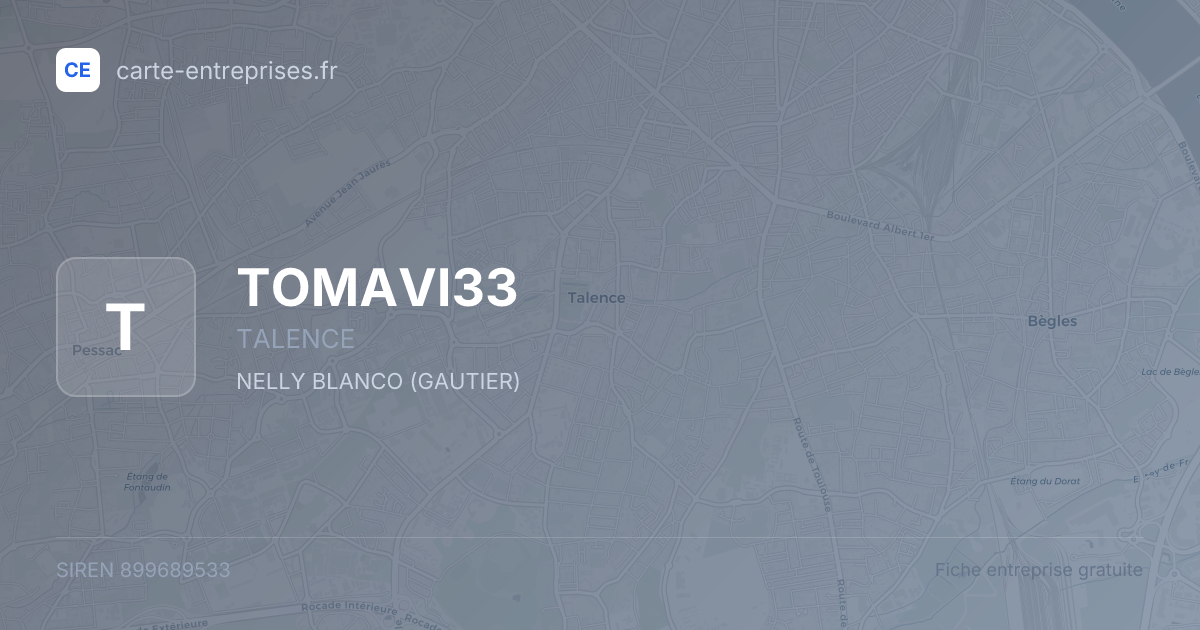 TOMAVI33 — 899689533 — fiche entreprise