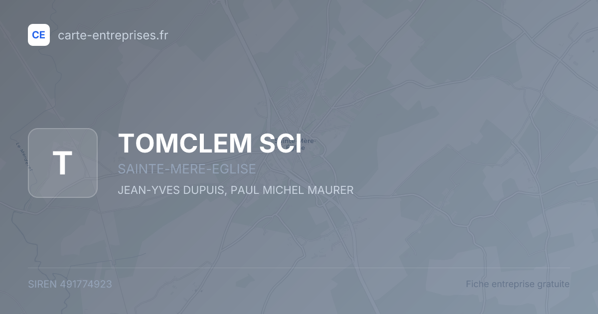 TOMCLEM SCI — 491774923 — fiche entreprise