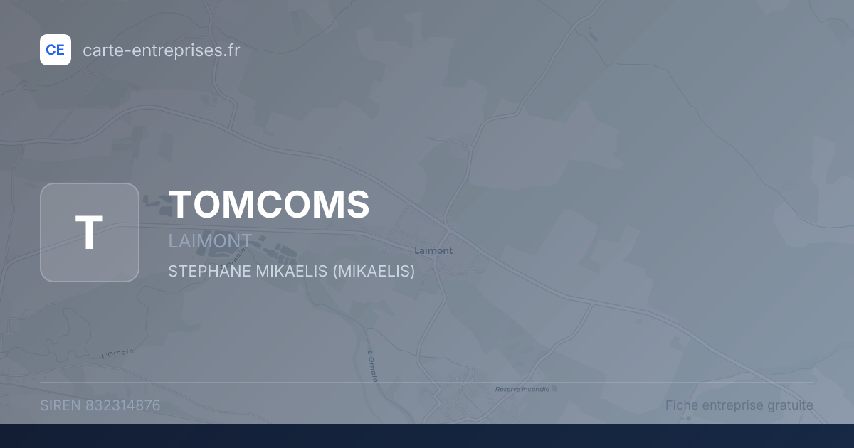 TOMCOMS — 832314876 — fiche entreprise