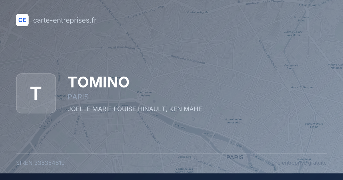 TOMINO — 335354619 — fiche entreprise