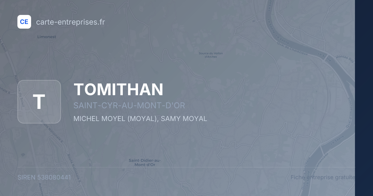 TOMITHAN — 538080441 — fiche entreprise
