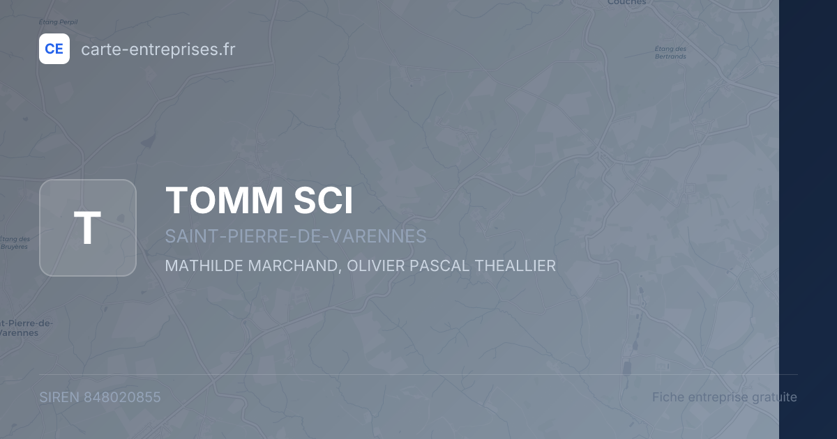 TOMM SCI — 848020855 — fiche entreprise