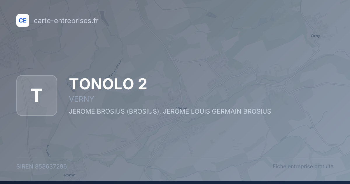 TONOLO 2 — 853637296 — fiche entreprise