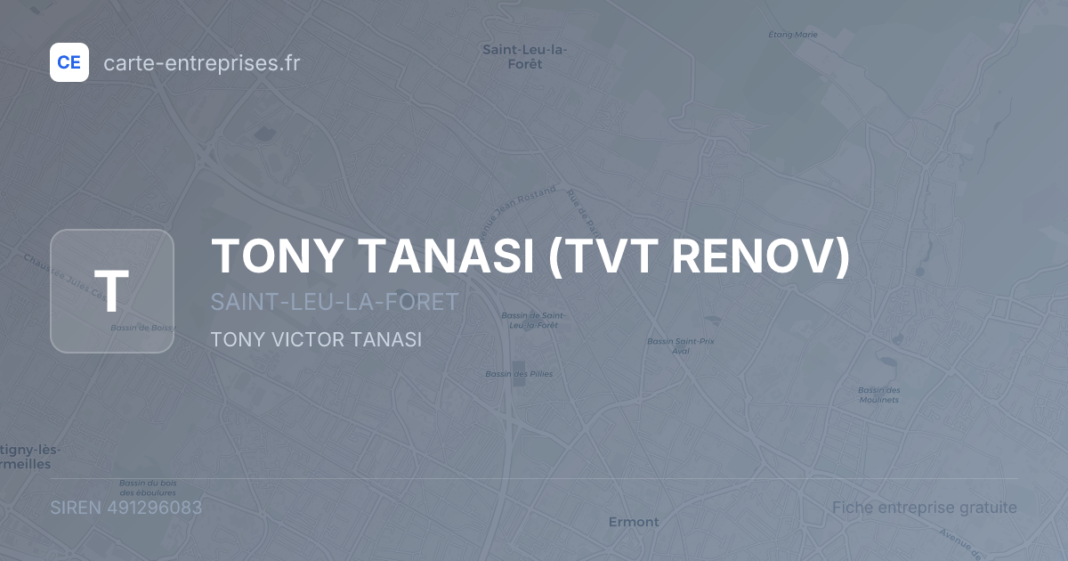 TONY TANASI (TVT RENOV) — 491296083 — fiche entreprise
