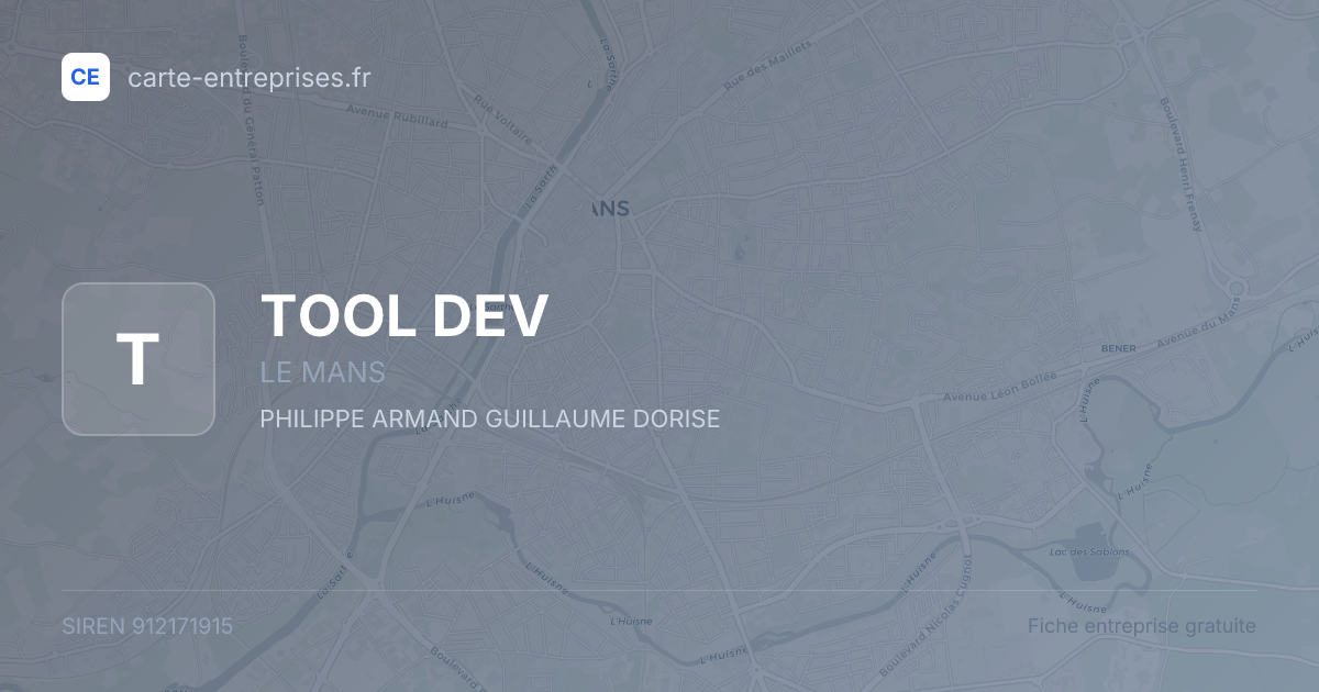 TOOL DEV — 912171915 — fiche entreprise