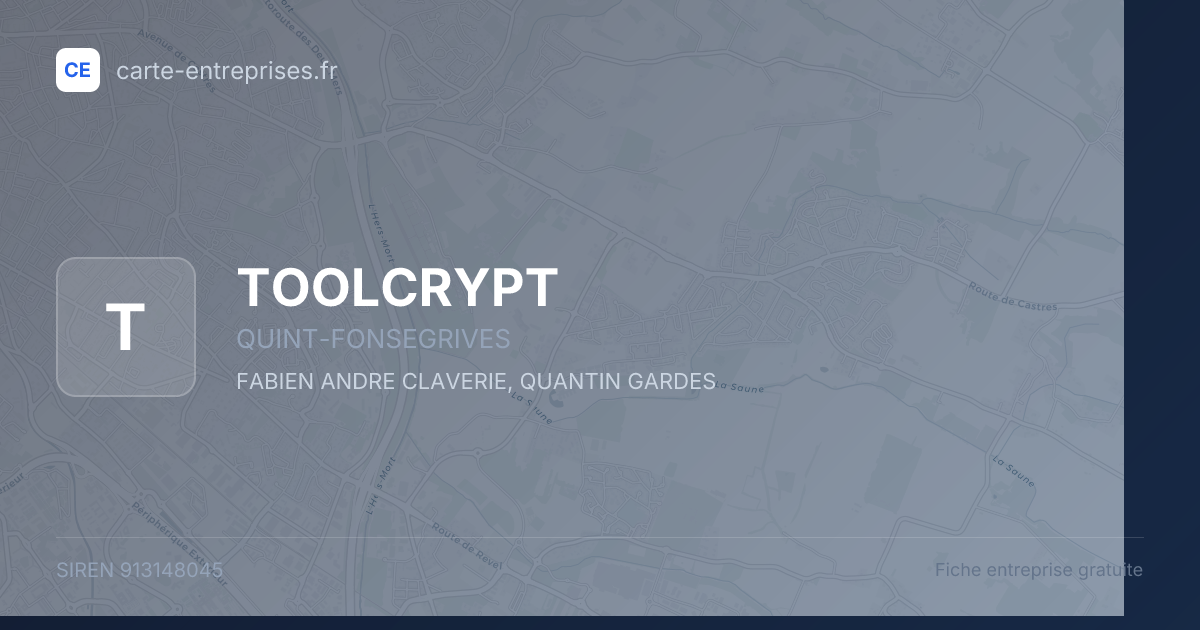 TOOLCRYPT — 913148045 — fiche entreprise