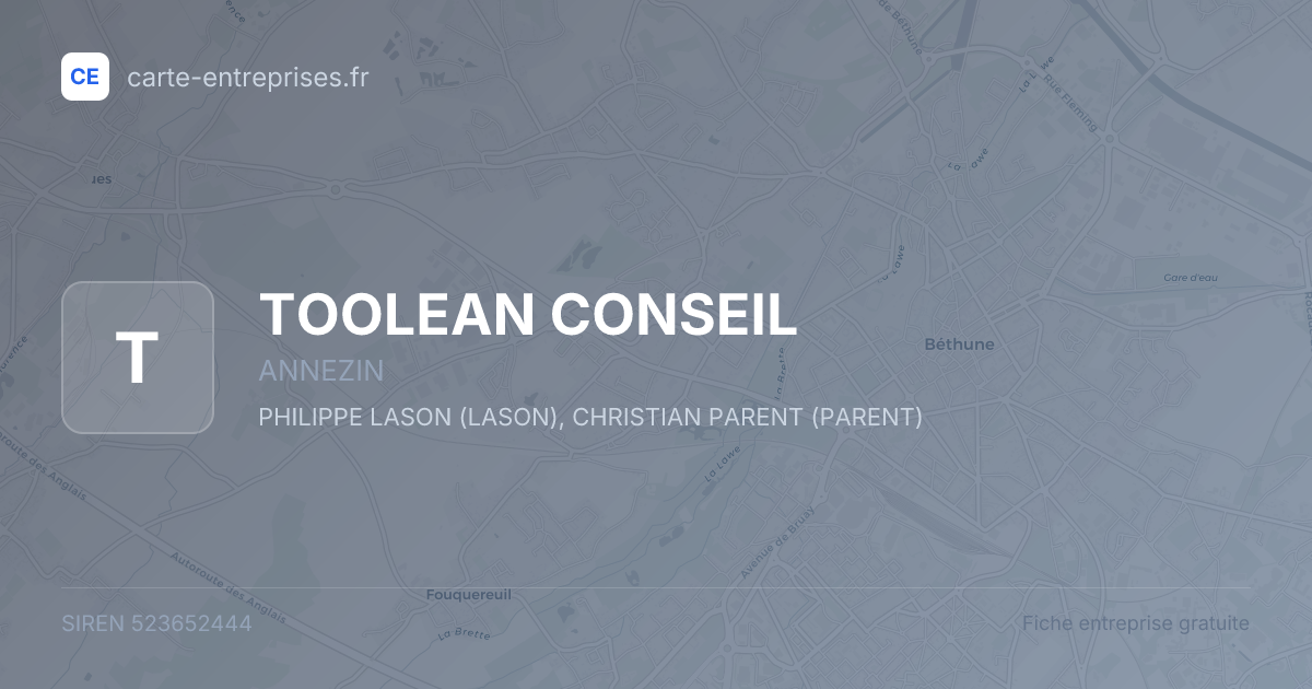 TOOLEAN CONSEIL — 523652444 — fiche entreprise