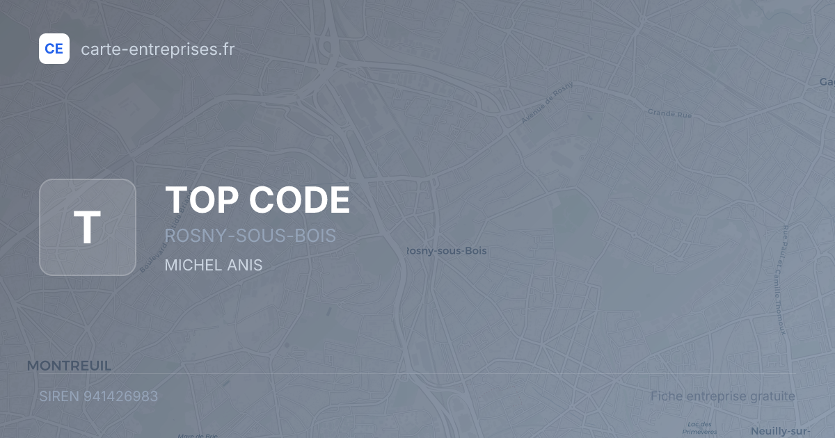 TOP CODE — 941426983 — fiche entreprise