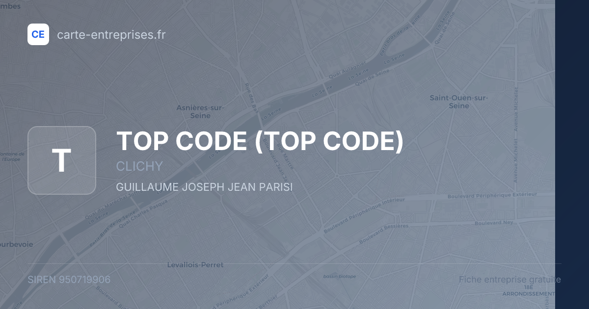 TOP CODE — 950719906 — fiche entreprise