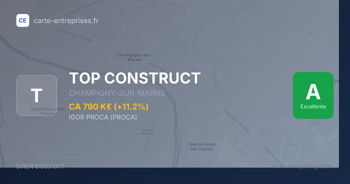TOP CONSTRUCT — 815351077 — fiche entreprise
