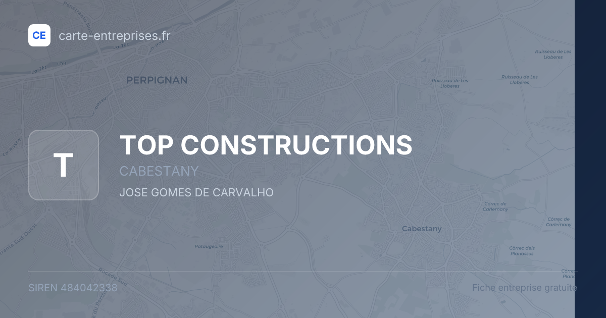 TOP CONSTRUCTIONS — 484042338 — fiche entreprise