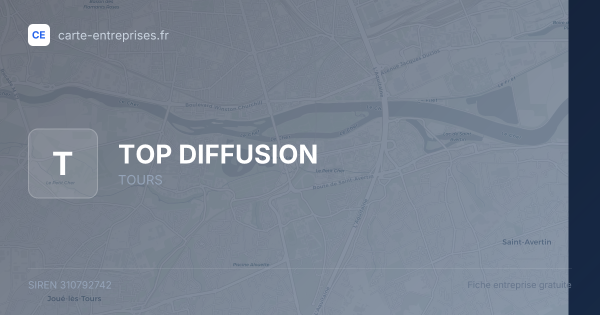 TOP DIFFUSION — 310792742 — fiche entreprise