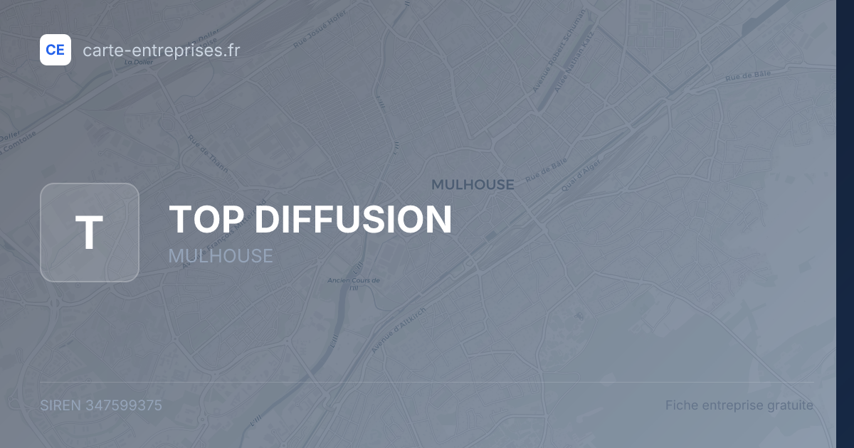 TOP DIFFUSION — 347599375 — fiche entreprise