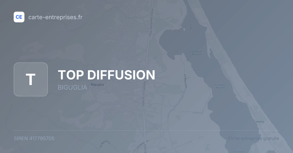TOP DIFFUSION — 417795705 — fiche entreprise