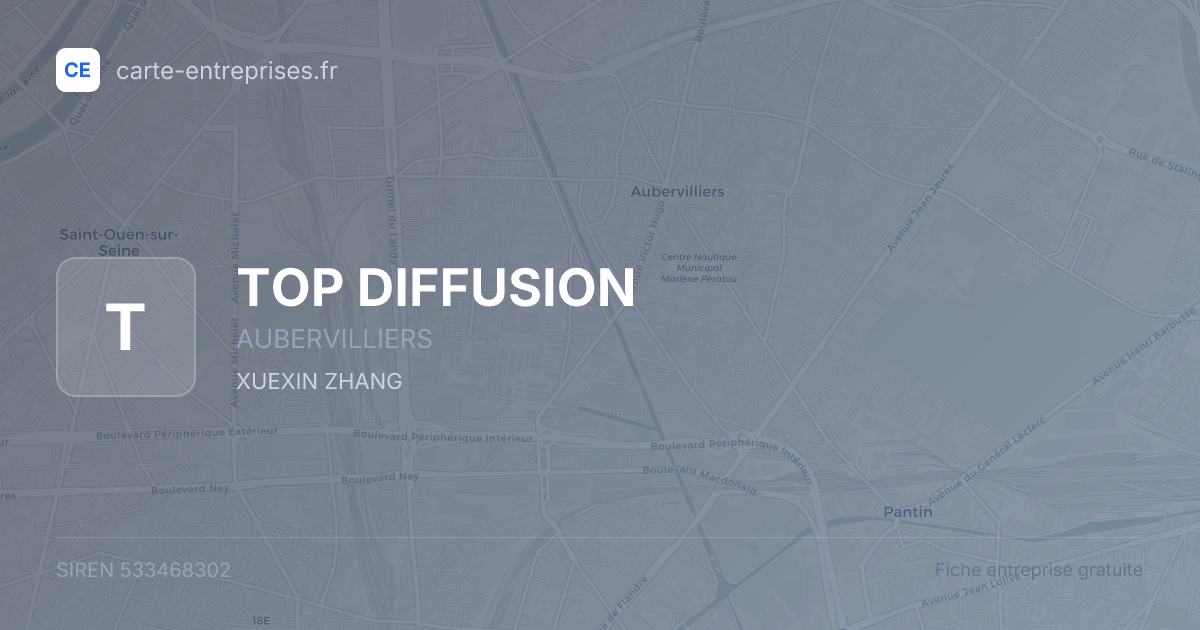 TOP DIFFUSION — 533468302 — fiche entreprise