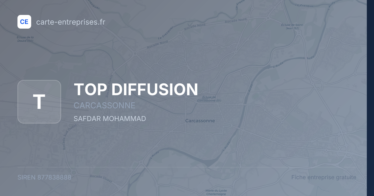 TOP DIFFUSION — 877838888 — fiche entreprise