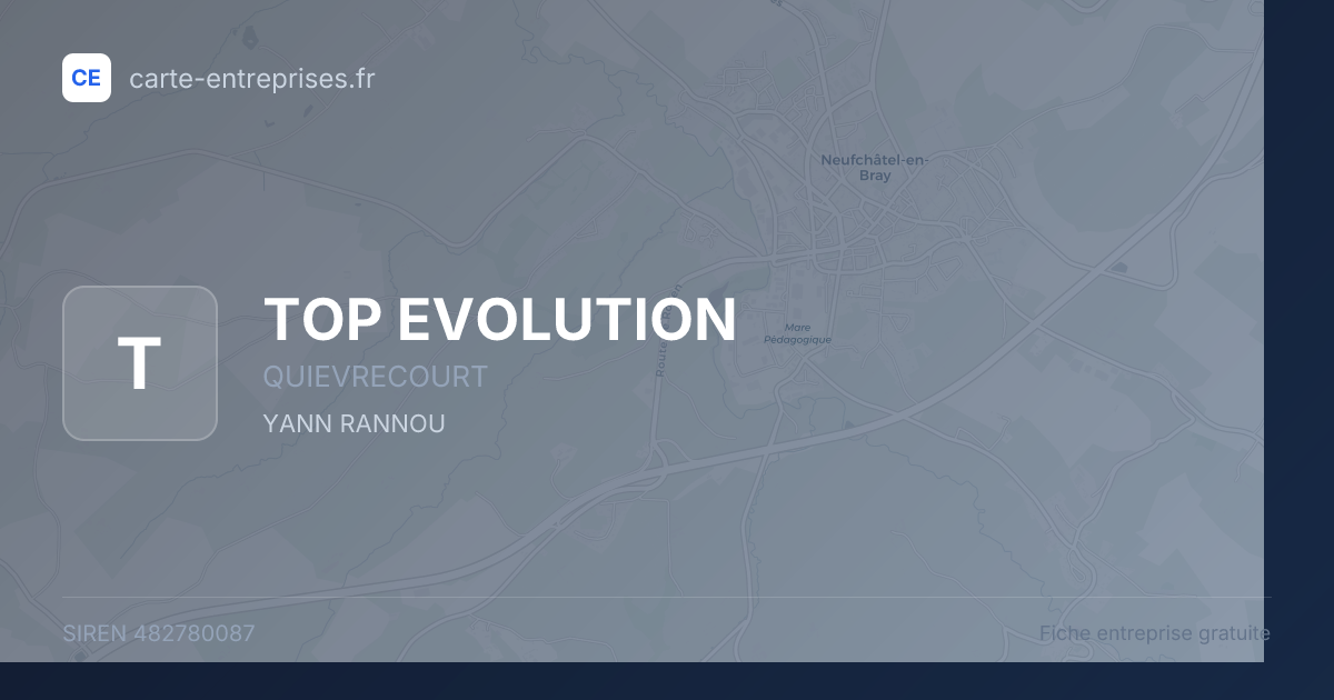 TOP EVOLUTION — 482780087 — fiche entreprise