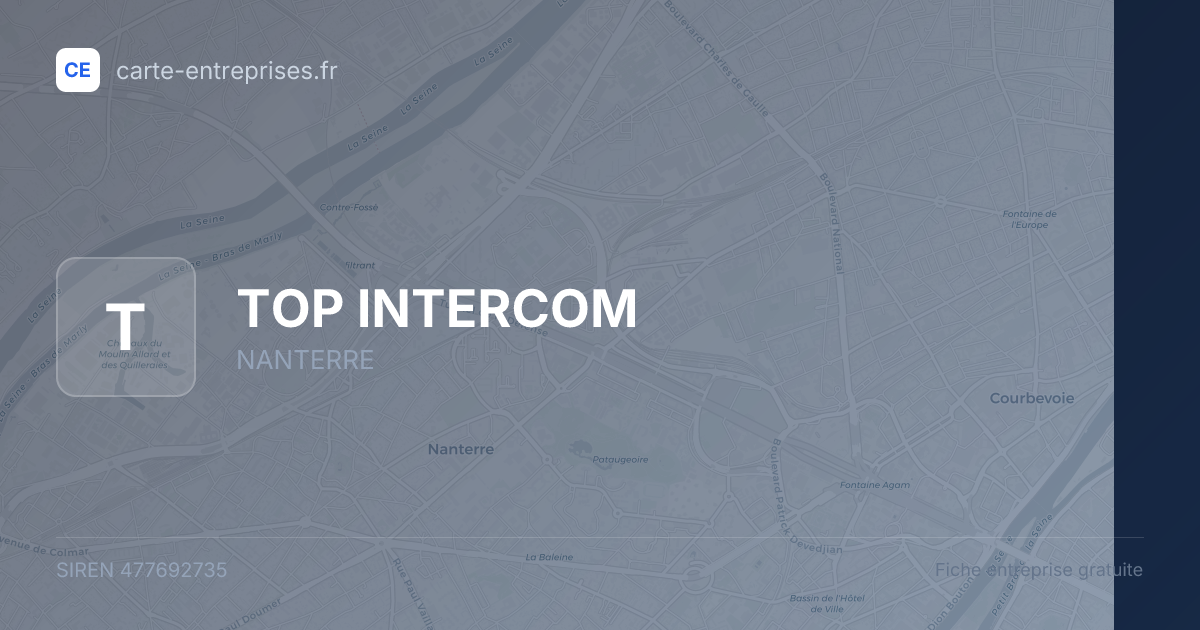 TOP INTERCOM — 477692735 — fiche entreprise