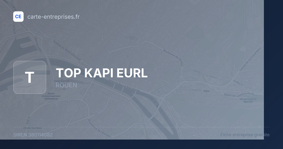 TOP KAPI EURL — 380114082 — fiche entreprise