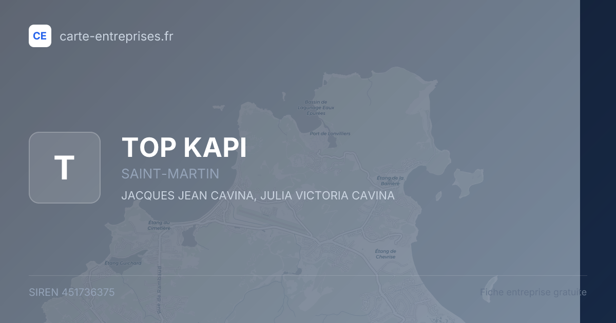 TOP KAPI — 451736375 — fiche entreprise
