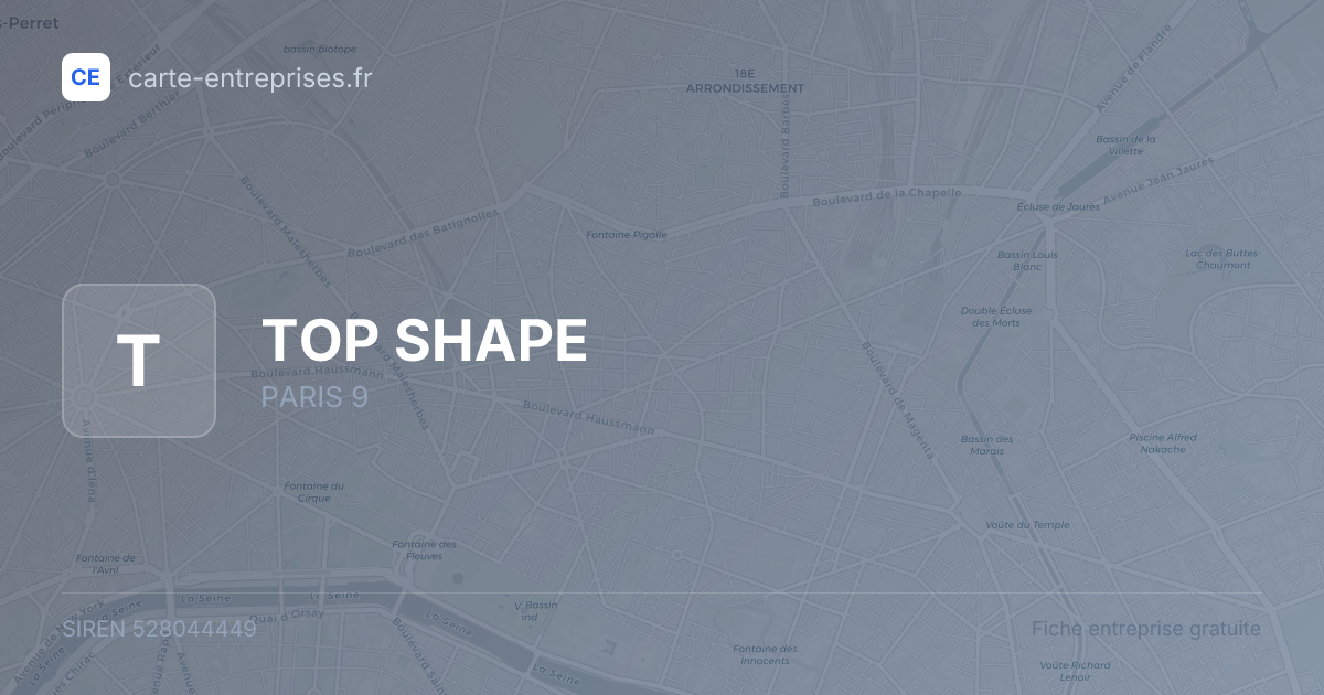 TOP SHAPE — 528044449 — fiche entreprise
