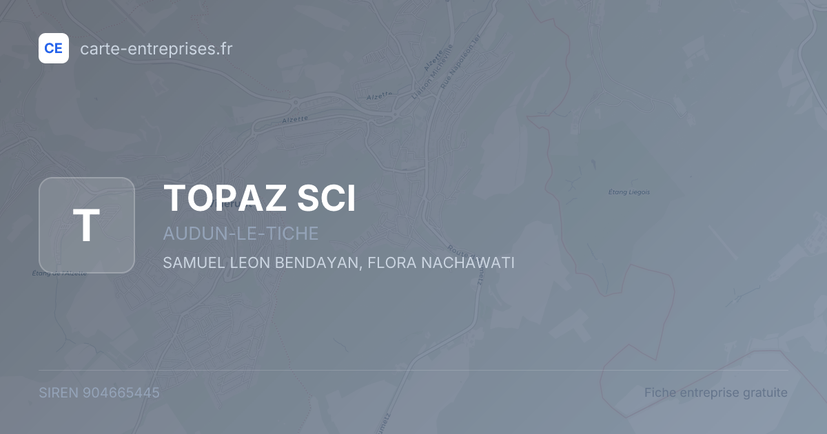 TOPAZ SCI — 904665445 — fiche entreprise