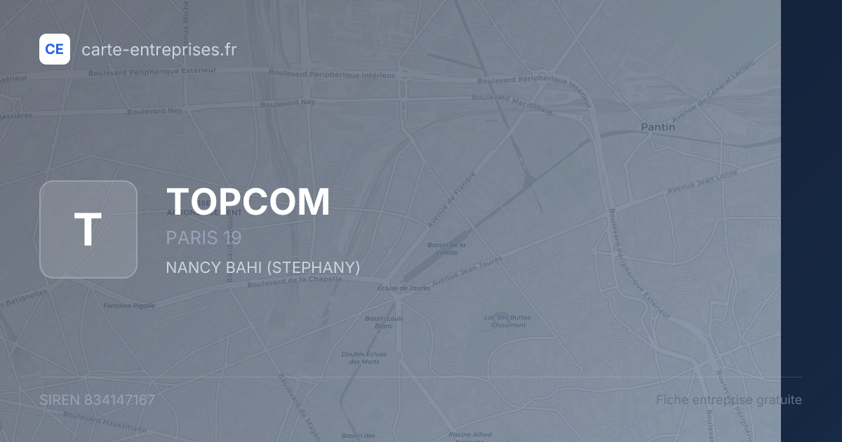 TOPCOM — 834147167 — fiche entreprise