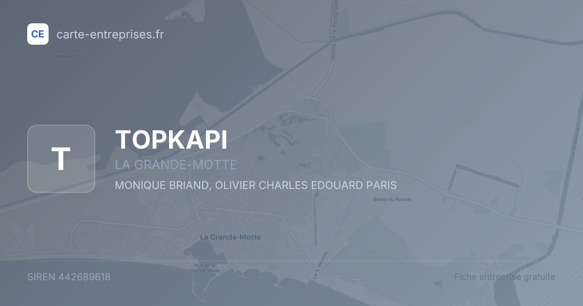TOPKAPI — 442689618 — fiche entreprise